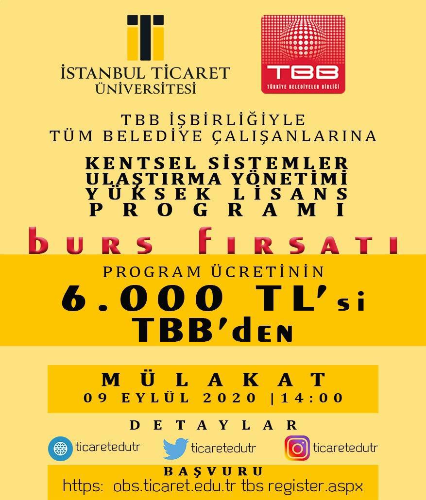 Kentsel Sistemler ve Ulaştırma Yönetimi Yüksek Lisansı İçin Burs Fırsatı}