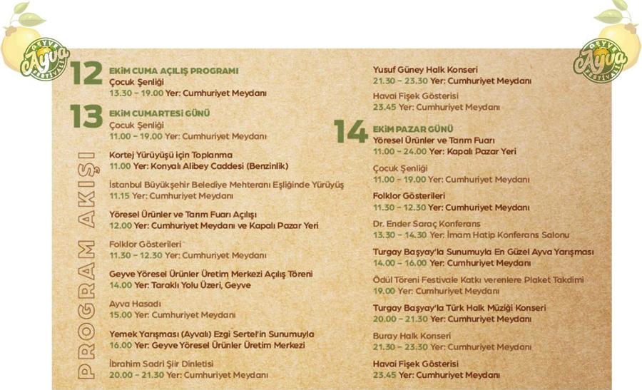 Geleneksel Geyve Ayva Festivali Başladı}