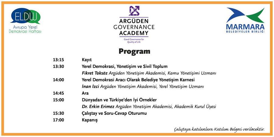 Yerel Demokrasi İçin Belediye Yönetişim Karnesi Çalıştayı}